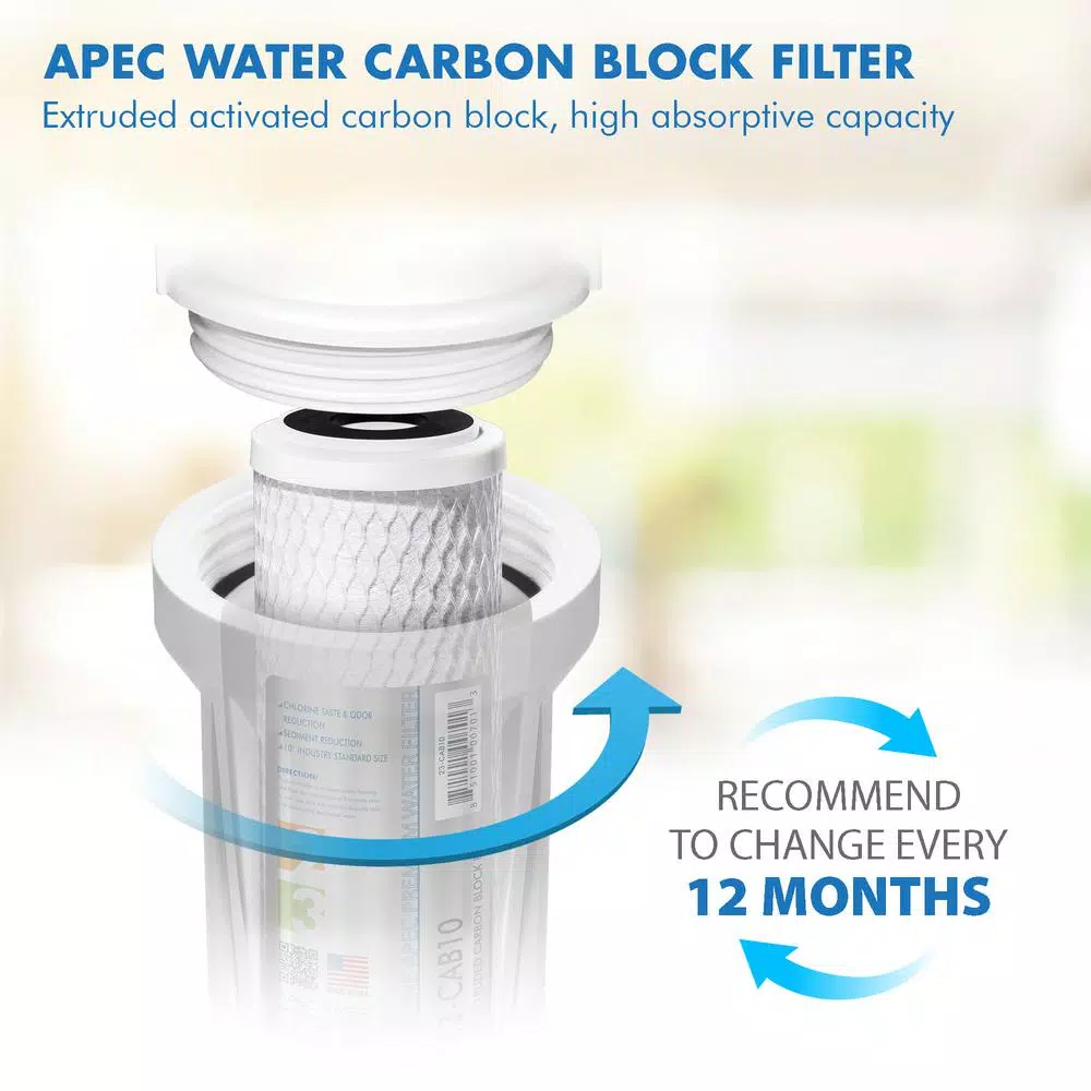 APEC Water Systems APEC Ultimate 10 in. Extruded Carbon Block Replacement Filter