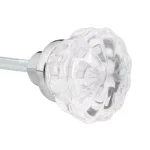 Prime-Line Fluted Glass Door Knobs with Chrome Plated Bases, 2 in. Diameter, Indoor Use thumbnail 2
