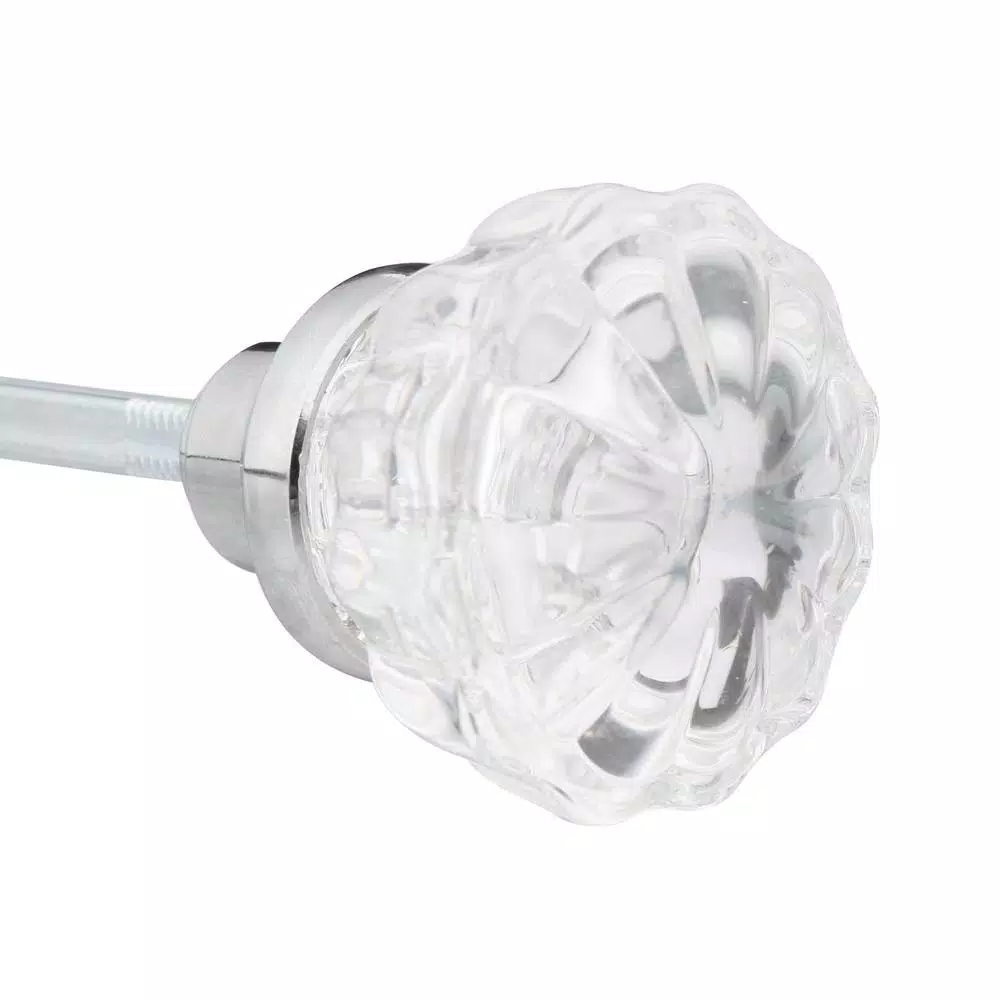 Prime-Line Fluted Glass Door Knobs with Chrome Plated Bases, 2 in. Diameter, Indoor Use