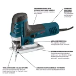 Bosch 7 Amp Corded Variable Speed Barrel-Grip Jig Saw Kit with Carrying Case thumbnail 2