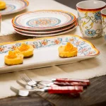 Euro Ceramica Duomo 16.75 in. Rectangular Stoneware Appetizer Platter thumbnail 7