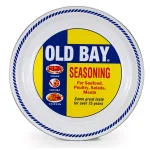 Golden Rabbit Old Bay 20 in. Enameled Steel Round Serving Tray, Yellow thumbnail 1
