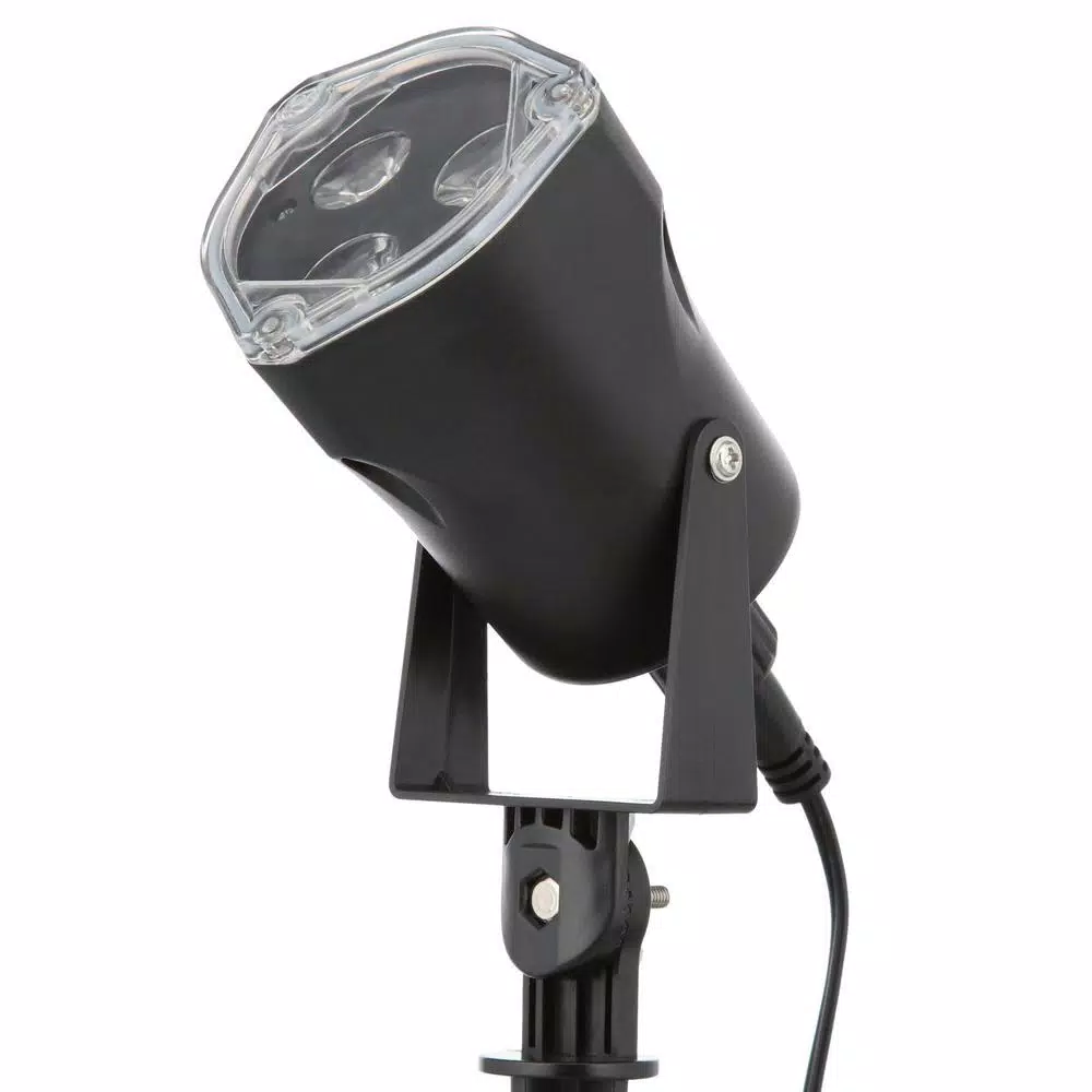 Home Accents Holiday Green LED Spotlight Outdoor Holiday Decoration with Swivel Head and Adjustable Neck