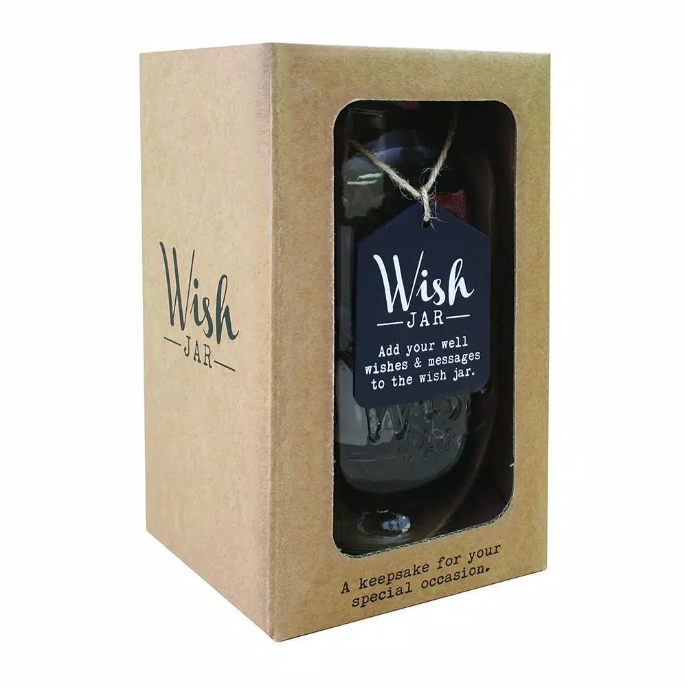 Stonebriar Collection Top Shelf Glass Bucket List Wish Jar Kit with 100 Tickets and Pen