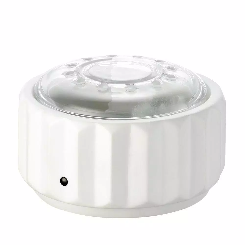 Serene House Axis White Porcelain Ultrasonic Oil Diffuser with Bluetooth Speaker and LED Lights
