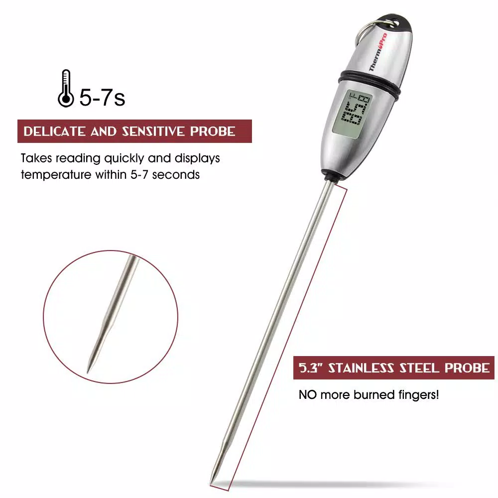 ThermoPro TP02S Digital Instant Read Meat Thermometer for BBQ, Grill, and Kitchen
