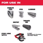 Milwaukee 5-3/8 in. 30T Carbide Metal & Stainless Steel Circular Saw Blade thumbnail 2