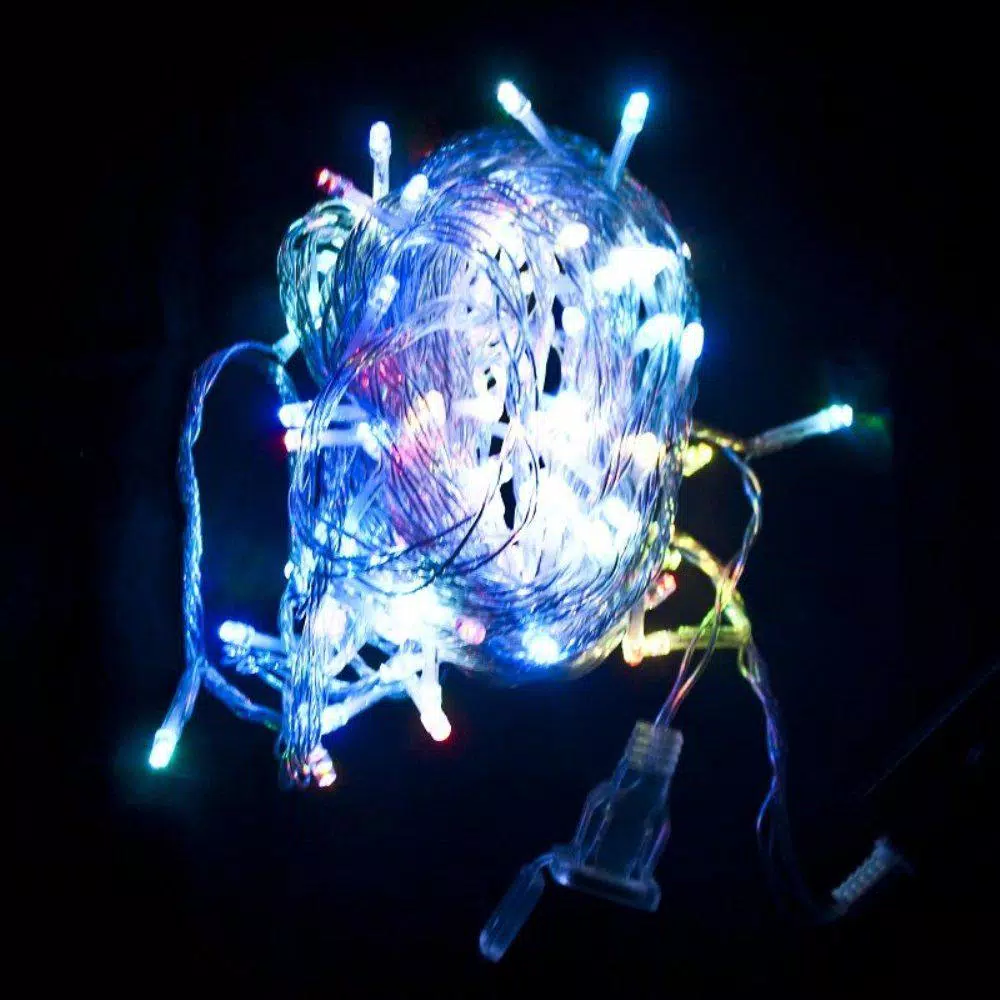 Aleko 34 ft. Multi-Color LED String Lights, 100-Light Set (Pack of 2)