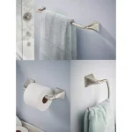 Delta Everly 3-Piece Brushed Nickel Bath Hardware Set with 24 in. Towel Bar thumbnail 9