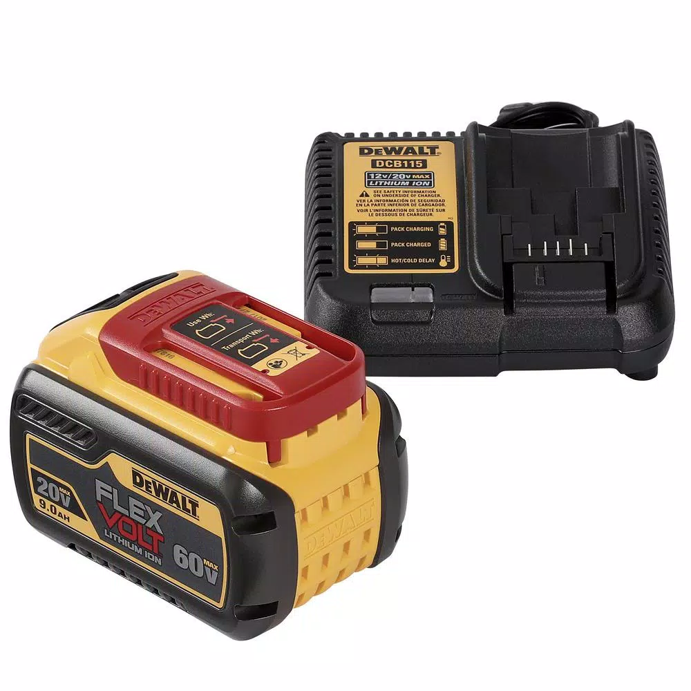DEWALT 60V MAX Cordless FLEXVOLT Handheld Leaf Blower Kit with (2) 3.0Ah Batteries, Charger & Bonus 16 in. Chainsaw
