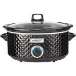 Brentwood Appliances 7 Qt. Black Slow Cooker with Removable Ceramic Pot and Tempered Glass Lid thumbnail 1