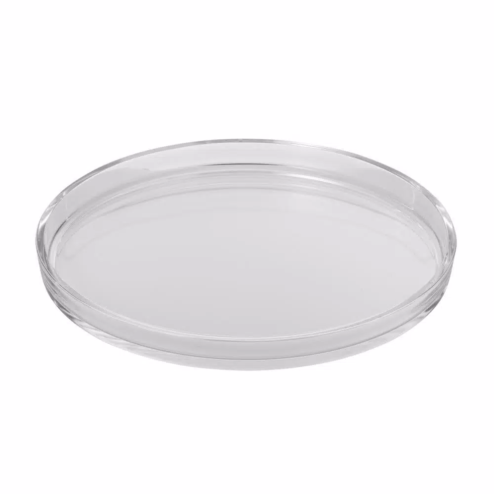 Libbey Urban Story 3-Piece Round Glass Nesting Serving Tray Set, Clear