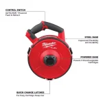 Milwaukee M18 FUEL ANGLER 18V Cordless Pulling Fish Tape Powered Base (Tool-Only) thumbnail 3