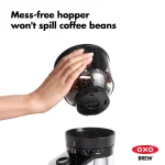 OXO Black Stainless Steel Burr Coffee Grinder with Integrated Scale, 12 oz. Capacity thumbnail 5