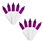 Unbranded Brite Star 100-Light Purple Mini String Lights with White Wire, Set of 2 thumbnail 1