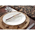 LR Resources 15 in. Natural Jute Braided Round Placemats, Set of 2 thumbnail 2
