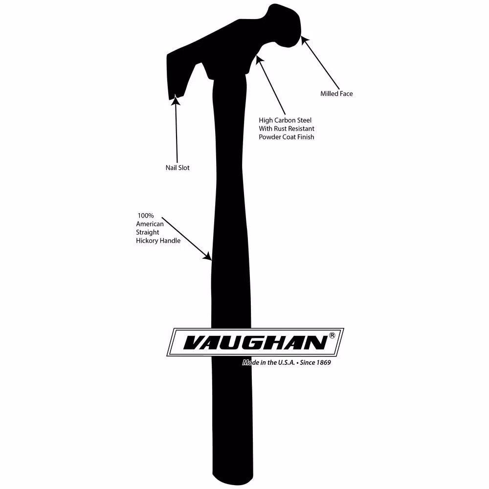 Vaughan 12 oz. Steel Drywall Hammer with 15.25 in. Hickory Handle