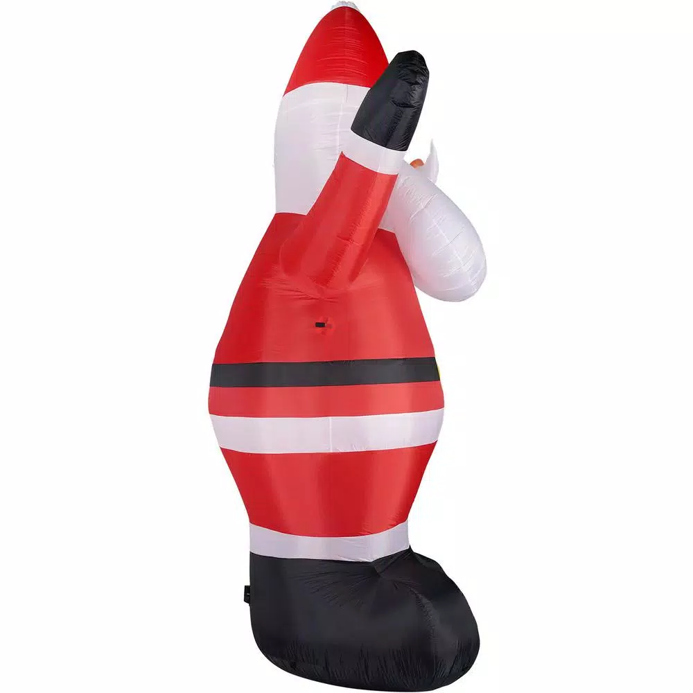 Fraser Hill Farm 12 ft. Traditional Santa Christmas Inflatable, Pre-lit Outdoor Holiday Decoration