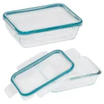 Snapware Pyrex Total Solutions 4-Piece Glass Rectangle Food Storage Set with Snapware Airtight Lids thumbnail 1