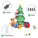 Costway 7 ft. Inflatable Christmas Tree with Santa, Puppy, and LED Lights - Outdoor Holiday Decor thumbnail 4