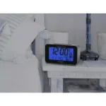 La Crosse Technology Atomic Digital Alarm Clock with Moon Phase & Temperature Display, Silver thumbnail 3