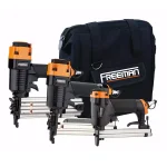 Freeman 3-Piece Pneumatic Brad Nailer, Stapler, and Upholstery Kit thumbnail 1