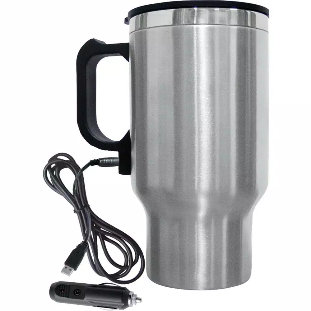 Brentwood Appliances Brentwood 12-Cup Drip Coffee Maker Bundle with 16 oz. Stainless Steel Heated Travel Mug and 12V Car Adapter