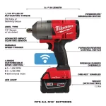 Milwaukee M18 FUEL ONE-KEY 1/2 in. High Torque Impact Wrench Kit with (2) 5.0 Ah Batteries thumbnail 4