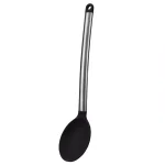 Unbranded Stainless Steel and Silicone Solid Spoon - Black thumbnail 4