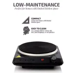 Ovente 1000W Single Burner Hot Plate, 7-in. Cast-Iron Infrared Ceramic Glass Electric Burner with Temperature Control thumbnail 4