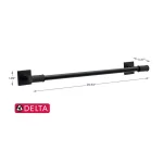 Delta Averland 18 in. Matte Black Towel Bar, Contemporary Knurled Design thumbnail 5