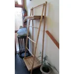 MGP 5 ft. Bamboo Ladder Shelf, Freestanding Foldable Towel Rack & Storage Organizer thumbnail 5