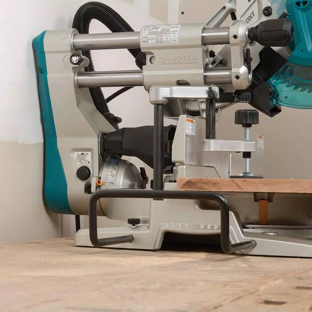 Makita 10 in. 15 Amp Dual-Bevel Sliding Compound Miter Saw with Laser and Folding Stand Kit