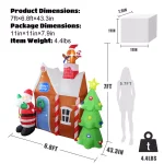 JOYDECOR 7 ft. Santa Claus & Gingerbread House Christmas Inflatable with LED Lights thumbnail 2