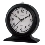 La Crosse Clock Co. Silent Sweep Black Mantel Alarm Clock with Luminous Hands thumbnail 3