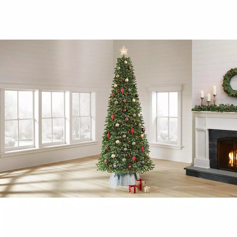Home Decorators Collection 9 ft Chelsey Balsam Fir Pre-Lit Artificial Christmas Tree with 1100 SureBright Warm White LED Lights