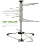 Ovente BPA-Free Acrylic Pasta Drying Rack with Spiral Wand and Sturdy 3-Legged Base thumbnail 3