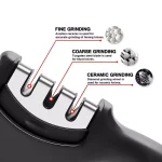 Unbranded LIGHTSMAX 3-Stage Manual Knife Sharpener with Ergonomic Handle thumbnail 8