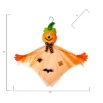 Worth Imports 40 in. Halloween Hanging Organza Pumpkin Jack-O-Lantern Decor (Set of 2) thumbnail 2
