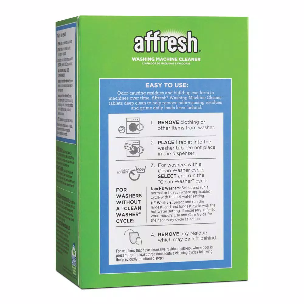 Affresh Washer Cleaner Tablets for HE Washers, 3-Count