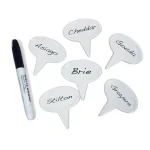 Epicureanist Ceramic Cheese Marker Set of 6 with Food-Safe Pen and Storage Pouch thumbnail 1