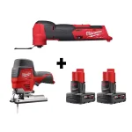 Milwaukee M12 FUEL 12V Cordless Oscillating Multi-Tool and Jig Saw Combo Kit with (2) 3.0 Ah Batteries thumbnail 1