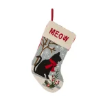 Glitzhome 21 in. Hooked Cat and Dog Christmas Stockings, 2-Pack thumbnail 2
