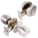 Toledo Fine Locks Single Cylinder Satin Nickel Entry Combo Set thumbnail 1