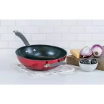 Epicurious 11 in. Hard-Anodized Aluminum Nonstick Stir Fry Pan, Red thumbnail 4