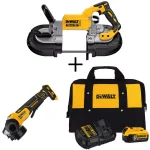 DEWALT 20V MAX XR Cordless Brushless Deep Cut Band Saw & 4-1/2 in. Grinder Kit with 5.0Ah Battery and Charger thumbnail 1