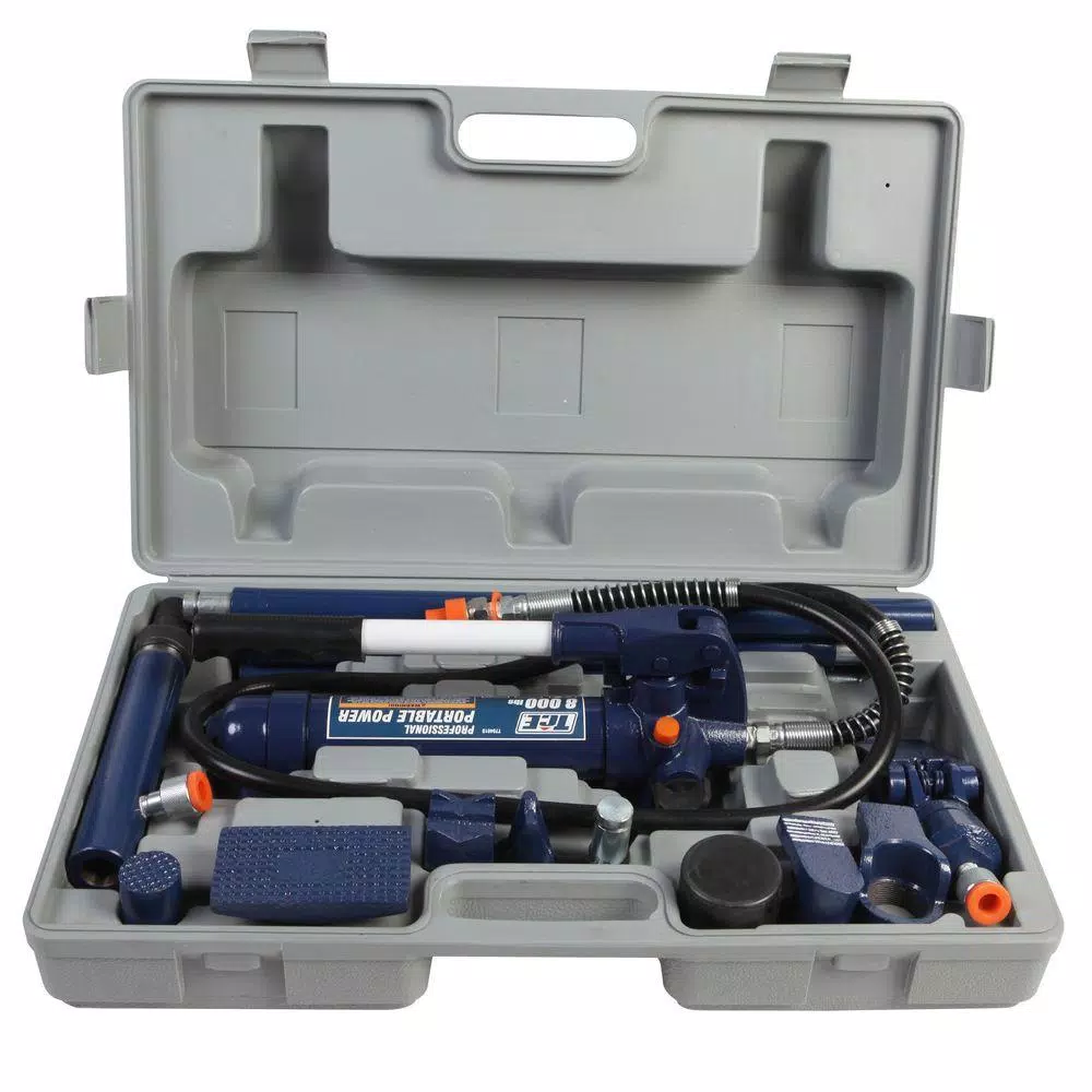 TCE 4-Ton Porta Power Hydraulic Ram Collision Repair Kit with Blow Molded Case