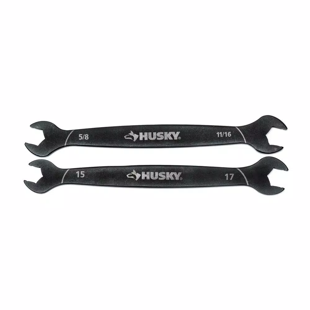 Husky 6-Piece Thin Head Access Wrench Set, SAE and Metric, Double Open End
