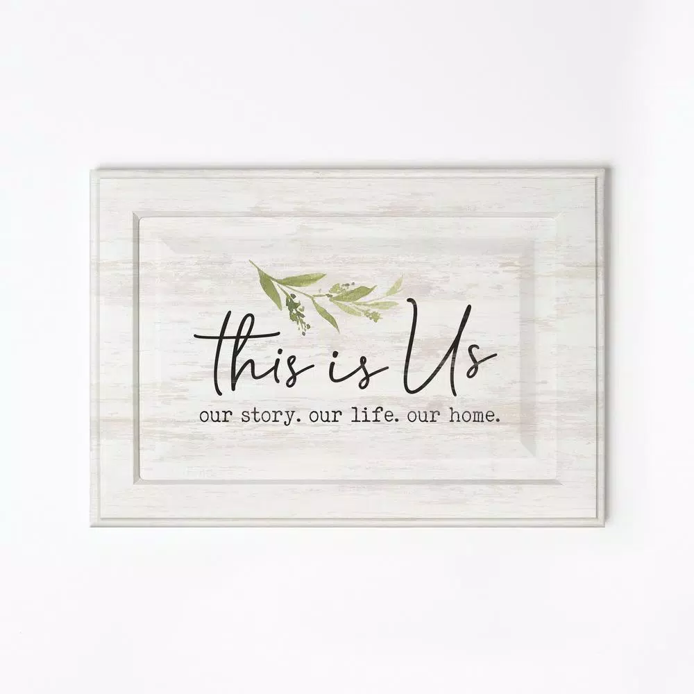 P Graham Dunn This is Us White Wood Wall Decor - Rustic Inspirational Sentiment Sign