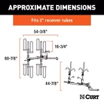 CURT 4-Bike Tray-Style Hitch-Mounted Bike Rack, 2 in. Receiver thumbnail 4